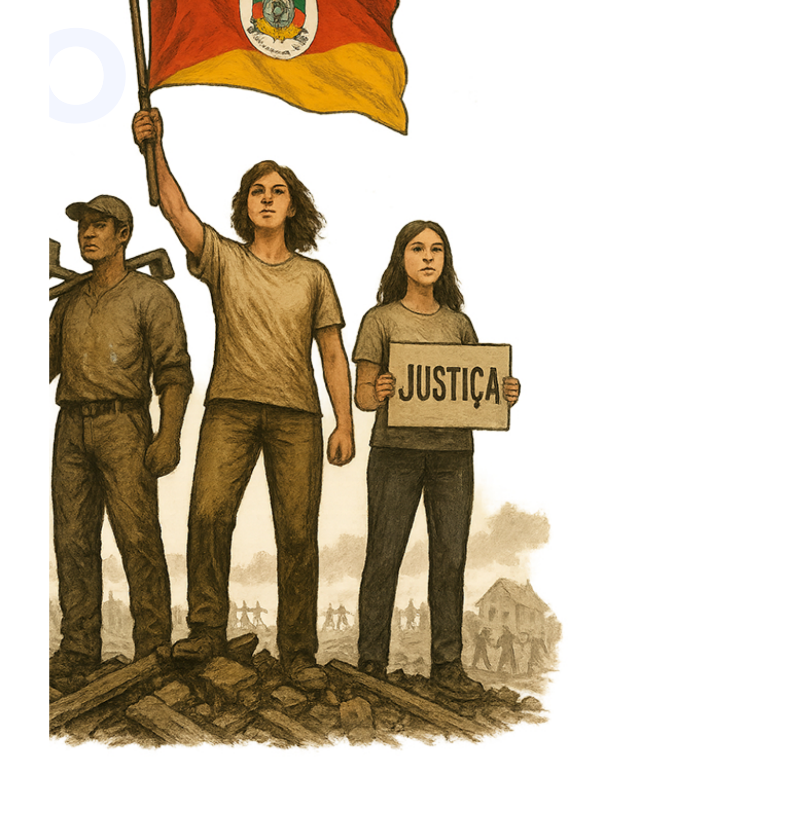 Ilustração do movimento Reaja RS